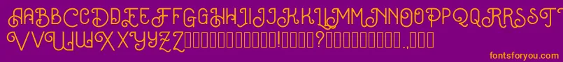 Oceania Demo Font – Orange Fonts on Purple Background
