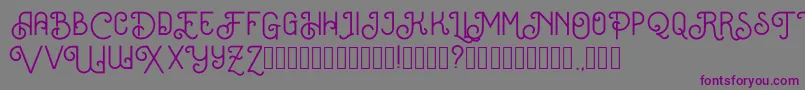 Шрифт Oceania Demo – фиолетовые шрифты на сером фоне