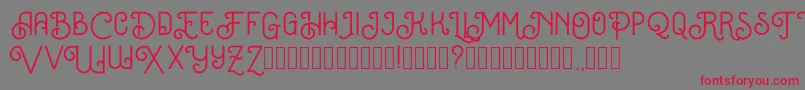 Oceania Demo Font – Red Fonts on Gray Background