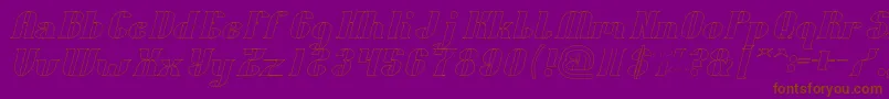 Oceanography Hollow Font – Brown Fonts on Purple Background