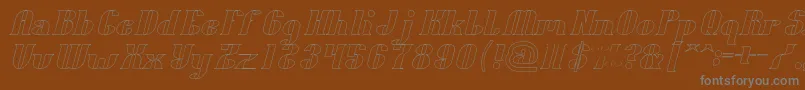 Oceanography Hollow Font – Gray Fonts on Brown Background