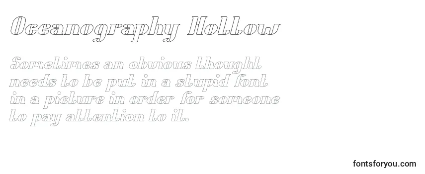 Oceanography Hollow Font