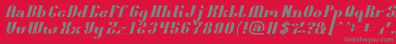 Oceanography Font – Gray Fonts on Red Background