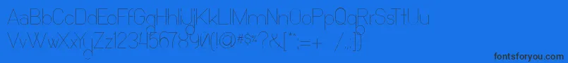 Ocho Siete Font – Black Fonts on Blue Background