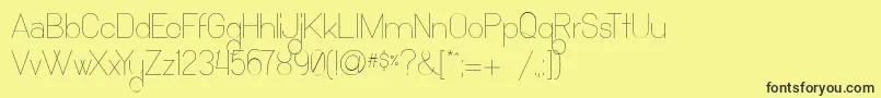 Ocho Siete Font – Black Fonts on Yellow Background