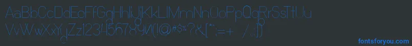 Ocho Siete Font – Blue Fonts on Black Background