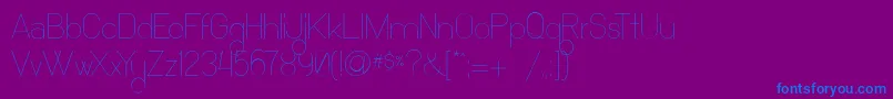 Ocho Siete Font – Blue Fonts on Purple Background