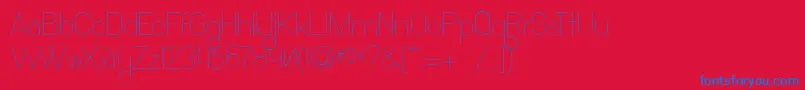 Ocho Siete Font – Blue Fonts on Red Background