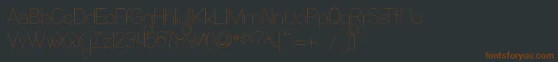 Ocho Siete-fontti – ruskeat fontit mustalla taustalla