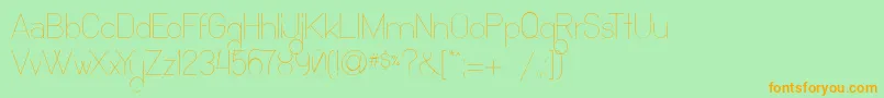 Ocho Siete Font – Orange Fonts on Green Background