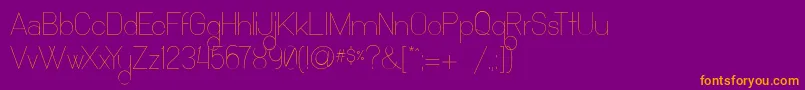 Ocho Siete Font – Orange Fonts on Purple Background