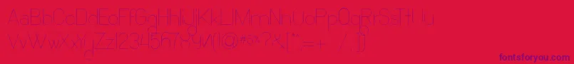 Ocho Siete Font – Purple Fonts on Red Background