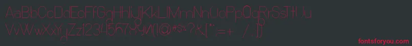 Ocho Siete Font – Red Fonts on Black Background
