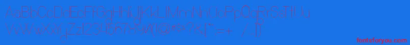 Ocho Siete Font – Red Fonts on Blue Background