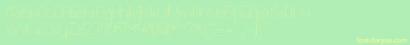 Ocho Siete Font – Yellow Fonts on Green Background