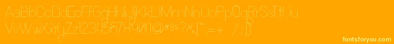 Ocho Siete Font – Yellow Fonts on Orange Background