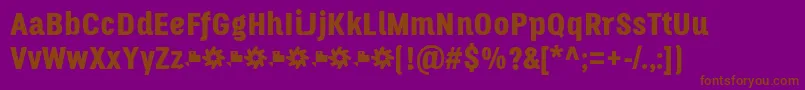 octagen black ffp Font – Brown Fonts on Purple Background