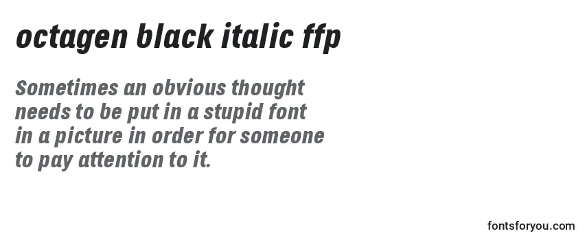 Review of the Octagen black italic ffp Font
