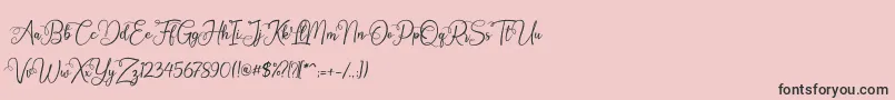 Octhovia Demo-Schriftart – Schwarze Schriften auf rosa Hintergrund