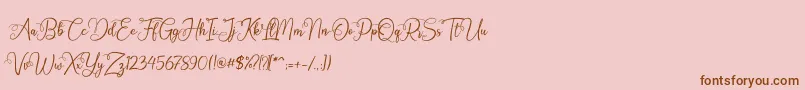 Octhovia Demo Font – Brown Fonts on Pink Background