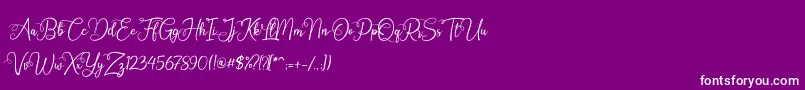 Police Octhovia Demo – polices blanches sur fond violet