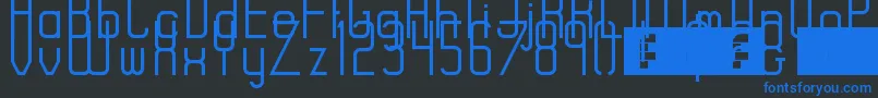 RiseRegular Font – Blue Fonts on Black Background