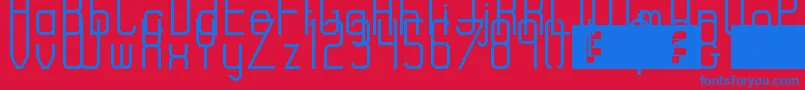 RiseRegular Font – Blue Fonts on Red Background