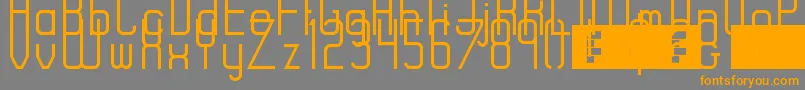 RiseRegular Font – Orange Fonts on Gray Background