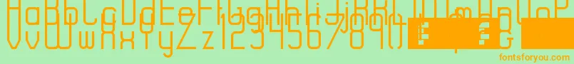 RiseRegular Font – Orange Fonts on Green Background