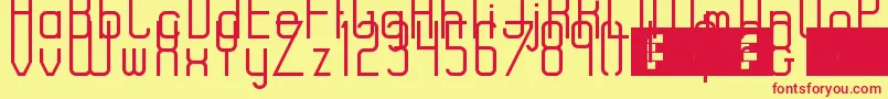 RiseRegular Font – Red Fonts on Yellow Background