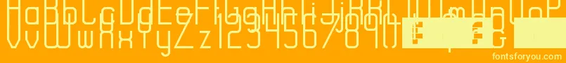 RiseRegular Font – Yellow Fonts on Orange Background