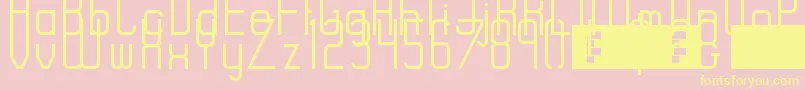 RiseRegular Font – Yellow Fonts on Pink Background