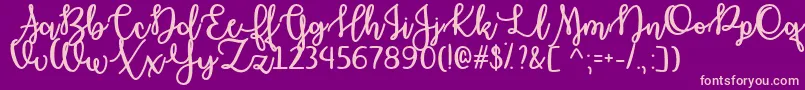 October Moon   Font – Pink Fonts on Purple Background