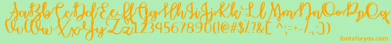 More about October Moon Font October Moon Font – Orange Fonts on Green Background
