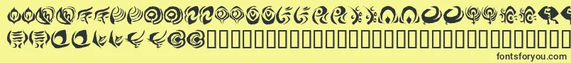 Octopus Language Font – Black Fonts on Yellow Background