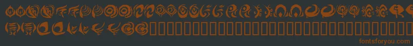 Octopus Language Font – Brown Fonts on Black Background