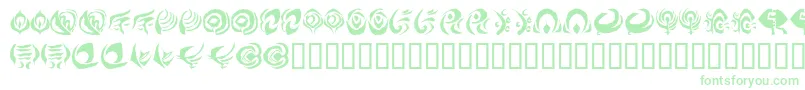 Octopus Language Font – Green Fonts on White Background