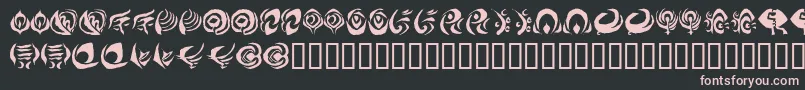 Octopus Language Font – Pink Fonts on Black Background