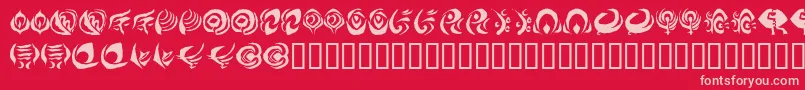 Octopus Language Font – Pink Fonts on Red Background