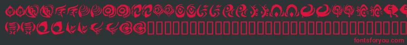 Octopus Language Font – Red Fonts on Black Background