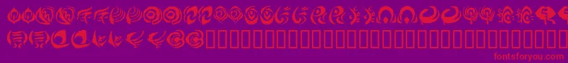 Octopus Language Font – Red Fonts on Purple Background