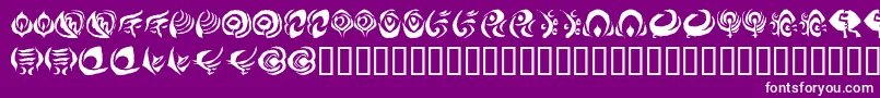 Octopus Language Font – White Fonts on Purple Background