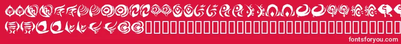 Octopus Language Font – White Fonts on Red Background