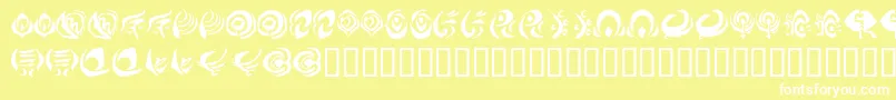 Octopus Language Font – White Fonts on Yellow Background