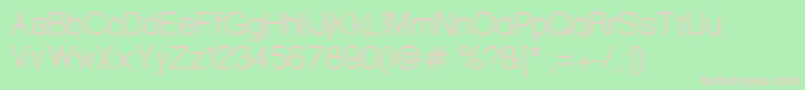 Octovetica   free Font – Pink Fonts on Green Background