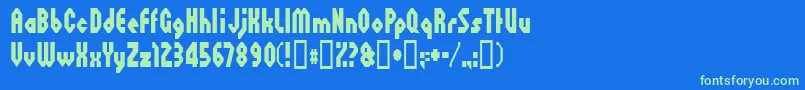 octoville Font – Green Fonts on Blue Background