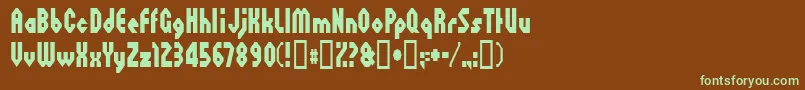 octoville Font – Green Fonts on Brown Background