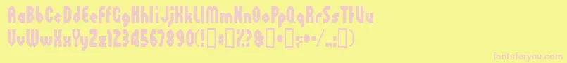 octoville Font – Pink Fonts on Yellow Background