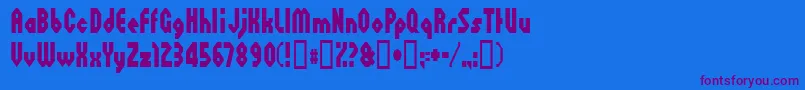 octoville Font – Purple Fonts on Blue Background