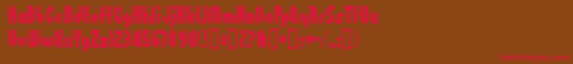 octoville Font – Red Fonts on Brown Background